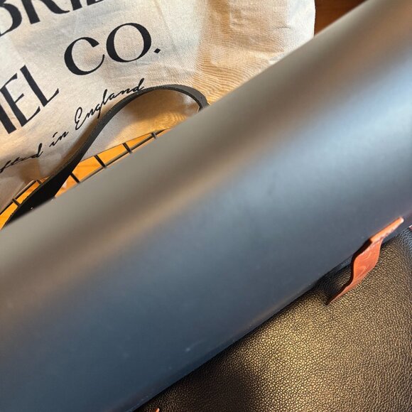 Cambridge Satchel Company Navy Leather Messenger Laptop Bag Travel NWT !!! - Picture 7 of 12